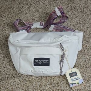 JanSport White Sling Bag Durable and Sporty
